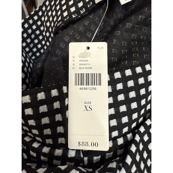 Anthropologie Maeve Halter Black Cream Dot Print Maxi Dress High Low Hem Sz Xs - Picture 7 of 9